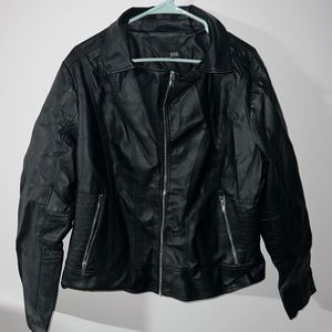 a.n.a black faux leather jacket XXL